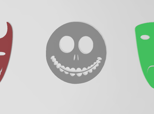 Halloween Wall Decor masks x 3