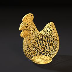 10000.jpg 3D-Datei Huhn-Skulptur・3D-druckbare Vorlage zum herunterladen