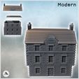 2.jpg Modern two-story hotel with tiled roof and cut stone and brick walls (27) - Modern WW2 WW1 World War Diaroma Wargaming RPG Mini Hobby