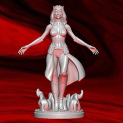 Crimson-Sorceress01.jpg STL file Scarlet Witch・Design to download and 3D print, rafaelwrencher