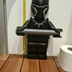 ghtu.jpg STL file Lego Geant Toilet Paper black panther marvel avengers・3D printer design to download