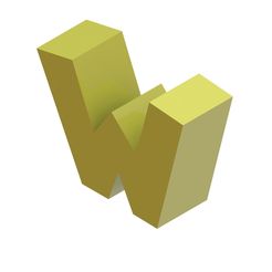 w3.JPG Бесплатный STL файл Letter W・Модель 3D-принтера для загрузки
