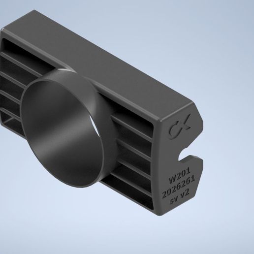 Mercedes w201 side air went gauge holder v2