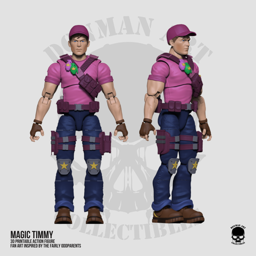 🪄 Magic Timmy Full Action Figure STL files・ 3D File for 3D printing・Cults