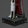 8.jpg Nasa Saturn V Rocket and Launch Pad Apollo 3D model, file STL OBJ for 3D Printer