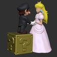 Mario and Peach 3D printing 3.jpg Fichier STL gratuit Mario et Peach - Gâteau de mariage・Objet pour imprimante 3D à télécharger