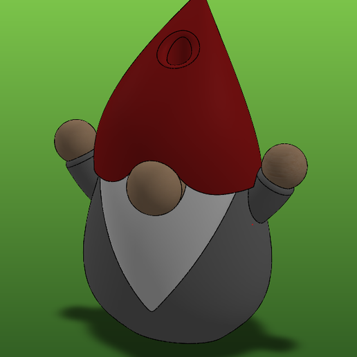 Happy Gnome Fan Chain Pull 3D model