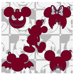 Presentación1.jpg SET X5 KEY RINGS MICKEY AND MINNIE - DISNEY