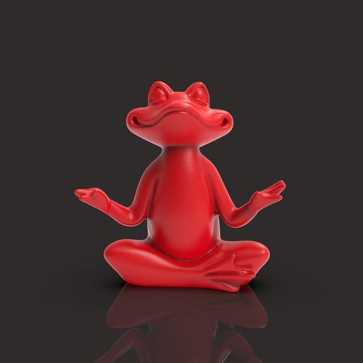 Meditation Frog Statues for Home Office Shelf Decor 3D print model
