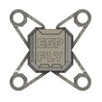 ESP-FLY-ESP32-Micro-Drone-Quadcopter-Frame-Design-Top.jpg ESP-FLY - an ESP32 Micro Drone | Body/Frame (3D Design STL files)