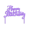 hbd2.obj Cake Topper : Happy Birthday