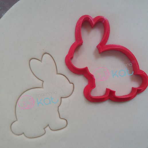 Cortador de galletas en distintos tamaños, 7 archivos, 4.5 a 15 cm CONEJO DE PASCUA