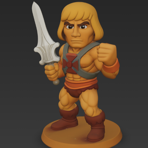 He-man MOTU chibi 3D model