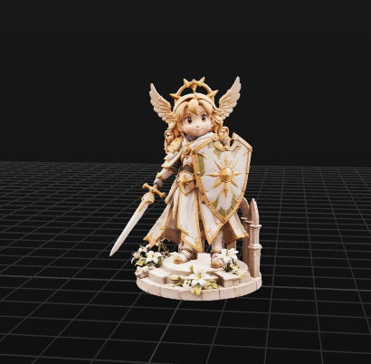 Figurine Chevalier Chibi — Design 3D Style Enfantin/Cartoon