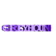 Text Flip - Greyhound.stl Text Flip - Greyhound 2.0