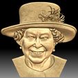 8.jpg Queen Elizabeth portrait coin medal bas-relief