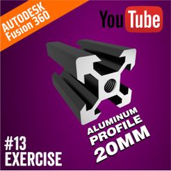 Post.jpg Free STL file #13 Tutorial Fusion 360 - Aluminum Profile 20mm | Pistacchio Graphic・3D print object to download