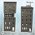 2.jpg Brick residential building with chimney and pediment (6) - Downtown Modern WW2 WW1 World War Diaroma Wargaming RPG