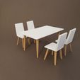 Thumbnail-cropped.jpg Dining Table and Chairs - Miniature Furniture 1/12 scale