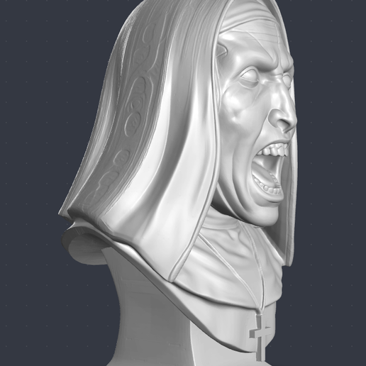 👤 Valak: The Demon Nun - High-Detail Horror Bust・Free STL File for 3D ...