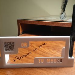 20210416_011003.jpg STL-Datei PORTA QR. CUSTOMIZED. CHARGE WITH QR. PEN HOLDER. MARKETING. MERCHANDISING.・Modell zum Herunterladen und 3D-Drucken