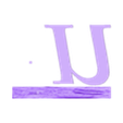 (U) Individual.stl Rustic Picture Frame Alphabet