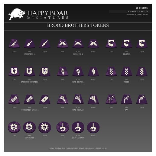 Brood Brothers Faction Tokens and Markers