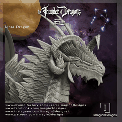 Libra-Dragon-Angle.png 3D file Libra Zodiac Dragon・3D printable design to download
