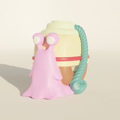 mugimushi.png Бесплатный STL файл Держатель для телефона и миниатюра Den Den Mushi - одна штука・Идея 3D-печати для скачивания