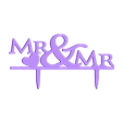 mr et mr .stl cake decoration "mr & mrs" , "mr & mr" and "mrs & mrs" and couples
