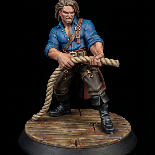 FREE NPC Deck Hand – Fantasy Miniatures (32mm STL for Tabletop RPG)