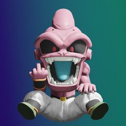 Buufinfer1.jpg STL file Kid Buu Middle Finger・3D printable model to download