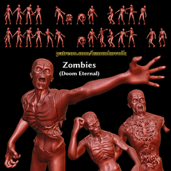 Zombies.png Free STL file Zombies (Doom Eternal)・3D printer design to download