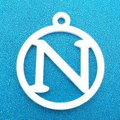 NInitialRoundGiftTag3DPrintPhoto1.jpg STL file N - Initial Round Gift Tag Ornament・3D printer model to download