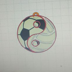 yinyang.jpg STL file ying yang keychain・3D printing design to download