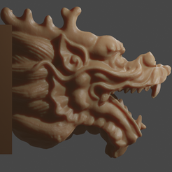 Capture_2.png Free STL file Miniature bits - Ornamental - Ryu/Lung Dragon Head・3D printer design to download