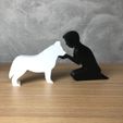 IMG-20240325-WA0007.jpg Boy and his Siberian Husky for 3D printer or laser cut