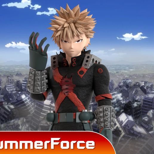 Katsuki Bakugo Final Battle - My Hero Academia - 3D model önizlemesi