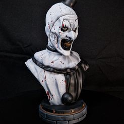 Terrifier Bust - Art the Clown - 3D Model for SLA & FDM Printing