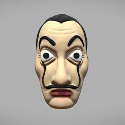 salvador-dali-mask-money-heist_01.jpg Archivo 3D Máscara de Salvador Dalí Robo de dinero・Plan de impresora 3D para descargar