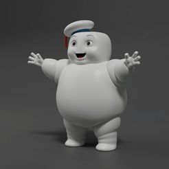 Render-test-2-editado.jpg Archivo STL Mini Stay Puft - Ghostbusters・Diseño de impresión en 3D para descargar