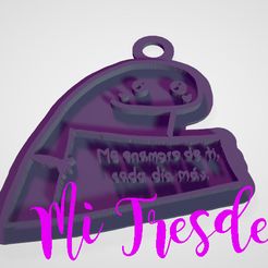 Monigote-1-capt.jpg STL file Flork key ring with sign 1・3D printer design to download
