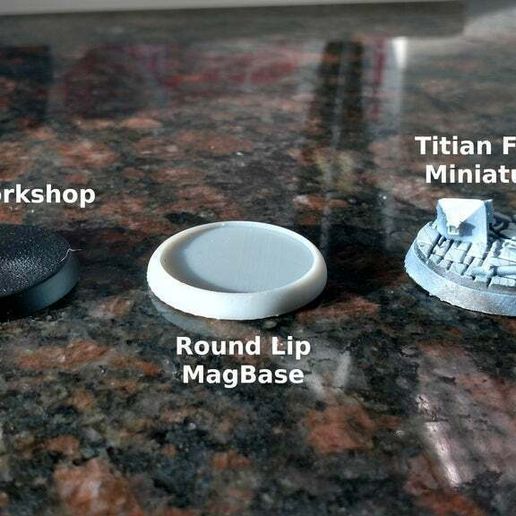Round Lip MagBases (2mm thick magnets) - 3D model önizlemesi