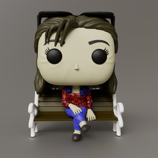 Woman on stool