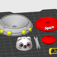 space_bear_spinner.png Teddy Space Spinner - 3D Rotating Fidget Toy without brackets