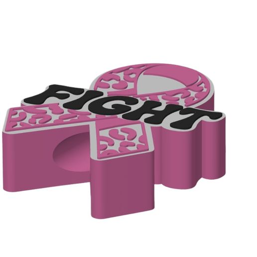 🎀 Awareness Ribbon FIGHT Topper 2 sizes 3MF File included・ 3D File for ...