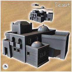 1-PREM.jpg Archivo STL Casa del desierto con cúpulas y terrazas múltiples (11) - Medieval Gótico Feudal Antiguo Arcaico Saga 28mm 15mm RPG・Plan de impresión en 3D para descargar
