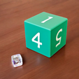 D6.png Dés géants imprimables en 3D : multi-matériaux et mono-matériaux