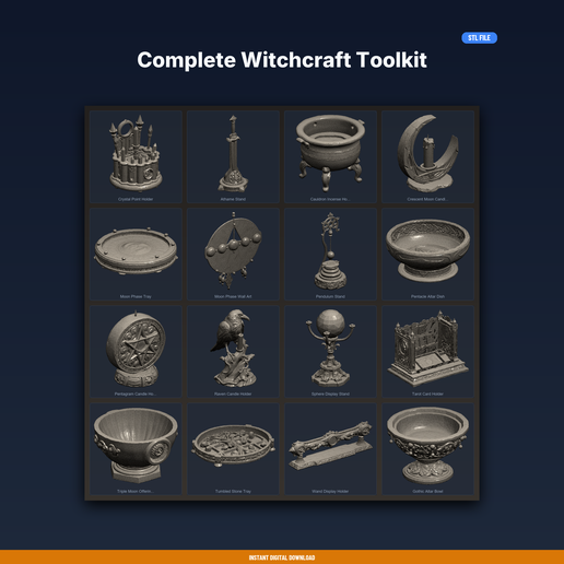 Complete Witchcraft Toolkit - 16-Model STL Bundle