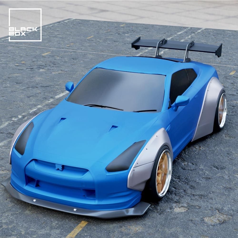 a1.jpg 3D file Widebody Set for GTR R35 Diecast models and RC・3D printable model to download, BlackBox